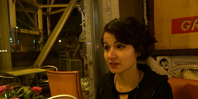 Petite Babe Vicky Ties Herself Up and Masturbates