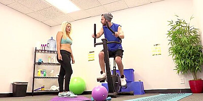 Junkie Jams His Wiener Into Alix During Workout!
