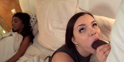 Sofia Lee shares massive black cock with her stepsister