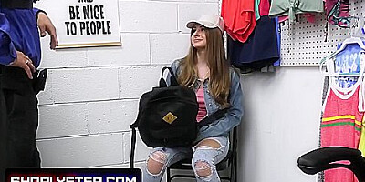 Attractive Teen 18+ With Big Natural Tits Penelope Gets Caught Shoplifting And Taught An Anal With Marcus London And Penelope Kay