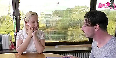 German Chubby Blonde College Girl Get Fucked From Teacher