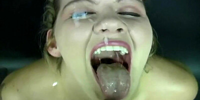 POV cum whore Claire jerks off dick