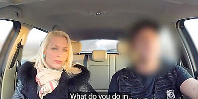 Blonde Deep Throats Fake Cops Big Cock In Car