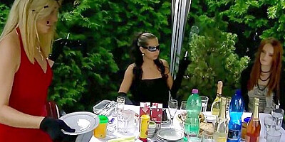 Kinky Girls Are Playing Outdoors Happily