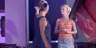 Lesbian Step mom seduces her Step son&amp,#039,s gf to dirty sex