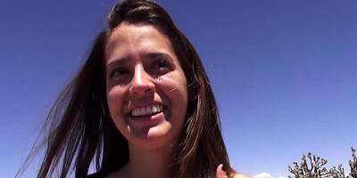 Trail sex with petite brunette Abbie Maley