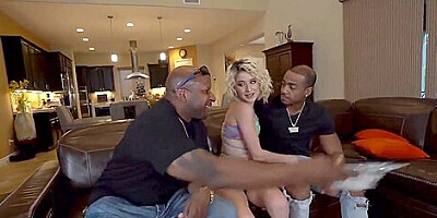 Jessie Saint And Prince Yahshua - Blonde Slut Fucks The Black House Inspectors Bbcs