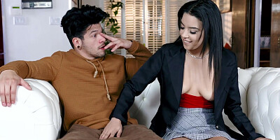 Maya Bijou guzzles Bambino's thick dick