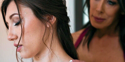 Groom threesome with bride and her stepmom