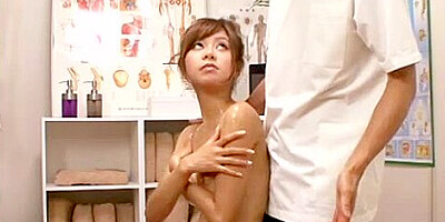 Blonde Japanese babe gets screwed during a massage