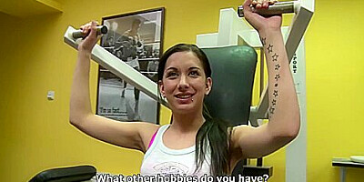 Slutty Teen 18+ In The Gym Fucks For Cash