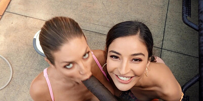 Hot Emily Willis and Kissa Sins get BBC and cum