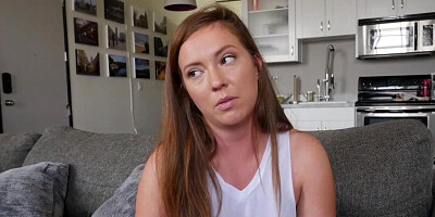 Maddy Oreilly lets stepbrother fuck her pussy & ass & gets facialed