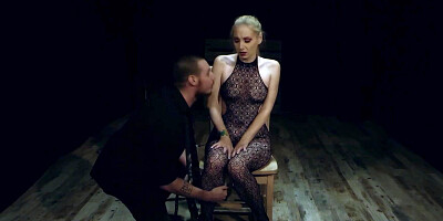 Slave Delirious Hunter enjoys cum