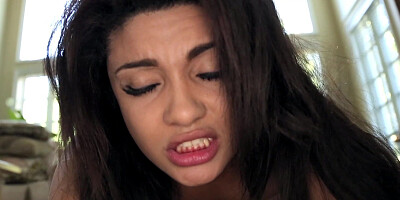 Babysitter babe Jaye Austin gives a blowjob and jumps on cock