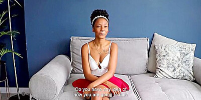 Cute Big Ass Colombian Dark Skin Amateur Did Very Well At Her Casting