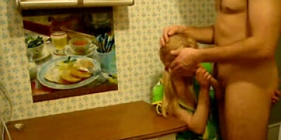Russian wifey plowed on kitchen
