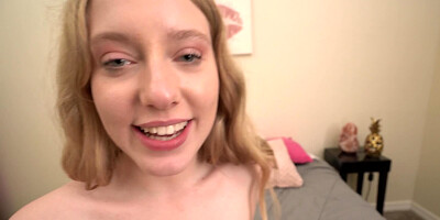 Blonde girl blows her stepbrother and enjoys being fucked