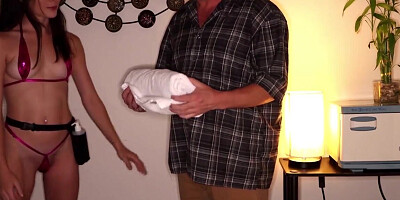 Lovely woman Veronica doing her usual job activity