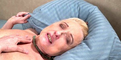 Super horny granny gets pleased by a young porn stud