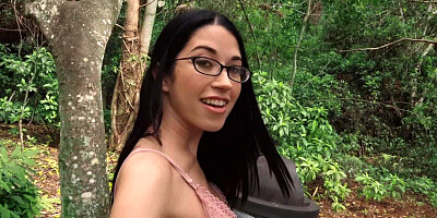 Alex Coal gives a great head and gets screwed in the woods