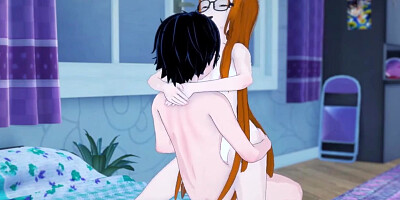 Joker boinks Futaba, part two! Cowgirl, side smash, and missionary internal ejaculation!