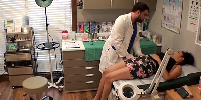 Phoenix Rose luvs the way her physician is kneading her, while they are alone in his office