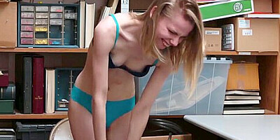 Shoplifter teen 18+ Catarina Petrov sucks and fucks dudes cock