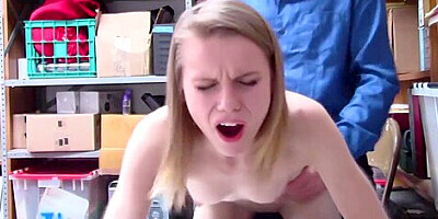 Shoplifter teen 18+ Catarina Petrov sucks and fucks dudes cock