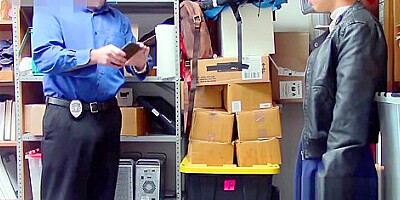 Hot asian milf takes one for the team when her teen 18+ is caught shoplifting