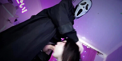 Ghostface pretends to be my bf while fuckin' me in rear end