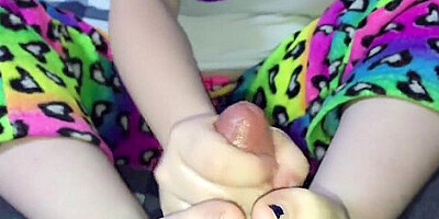 Quiet-eyed Hippie Handjob/Footjob