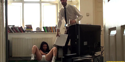 Petite Beauty Rina Ellis Hammered By Daddy