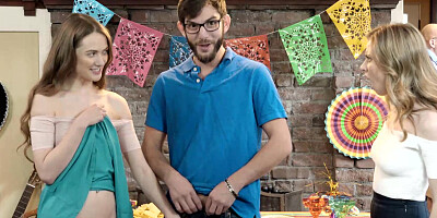 Trio holds nothing back and they cum in turns