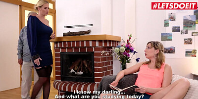 LETSDOEIT - Mummy Persuades her Stepdaughter to Penetrate the Abnormal aged Step Daddy