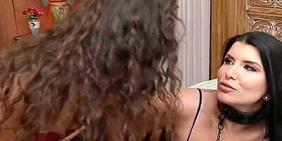 Tantalizing Cheerleader Treats Mature Whore As Her Slave