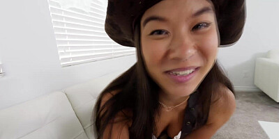 Kimmy Kim riding cock like a pro cowgirl