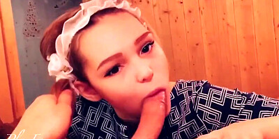 Messy schoolgirl throated a acquaintance in the sauna bathtub