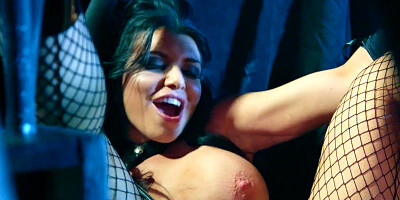 Space witch Romi Rain gets Power Banger's cock deep inside her holes