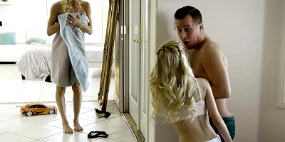 Piper Perri shares bf's cock with stepmom Alexis Fawx in a bi threeway