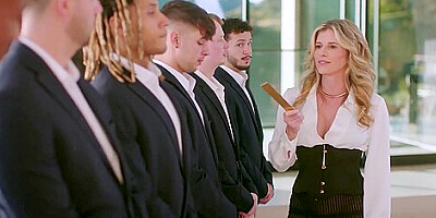 Strict Headmistress Gets Dped In Airtight Gangbang