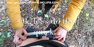 Outdoor Morning Blowjob Finish with Huge Load of Cum CAUGHT BY A DOG!!