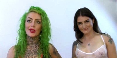 Adreena Winters and Phoenix Madina went to a soiree and deep throated many spears in a row