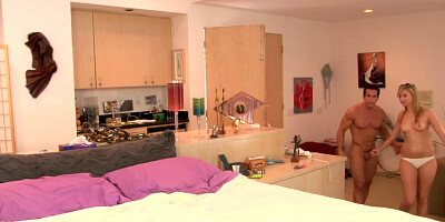 Looks like this babe can satisfy two men at once