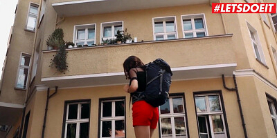 Ravishing European girl has sex with the roommate