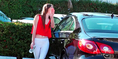 Some sex after a yoga exercise with a skinny girl