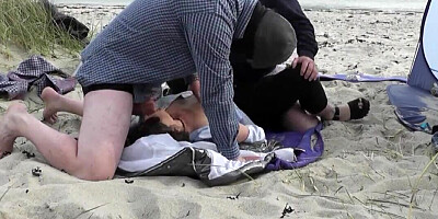 Promiscuous brunette spends summer by having sex