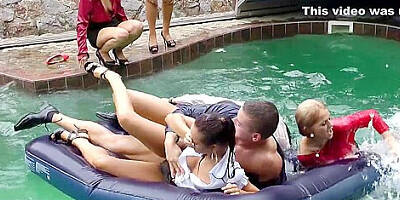 Best pornstars Valentina Ross, Bella Baby and Celine Noiret in incredible group sex, outdoor porn clip