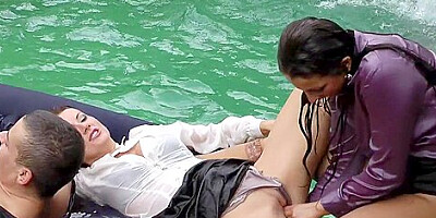 Best pornstars Valentina Ross, Bella Baby and Celine Noiret in incredible group sex, outdoor porn clip