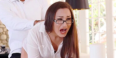 Curvy Married Secretary Gives Asshole To Her Black Boss